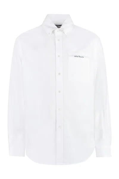 Palm Angels Cotton Shirt In White