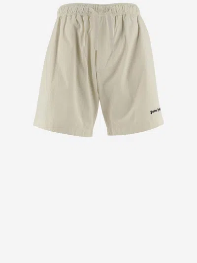 PALM ANGELS COTTON SHORT PANTS WITH LOGO