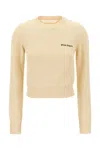 Palm Angels Swcrewnwck Sweater In Beige