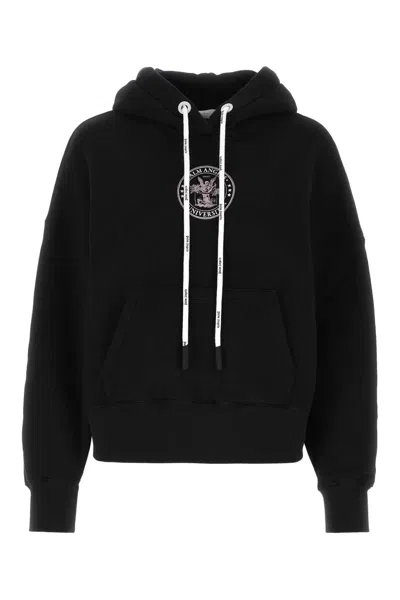 Palm Angels Logo-embroidered Sweatshirt In Black