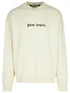 Palm Angels Classic Logo Sweater In Cream