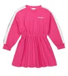 Palm Angels Sweatshirt-kleid Aus Baumwolle In Fuchsia White