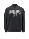 PALM ANGELS COTTON SWEATSHIRT WITH FRONTAL LOGO
