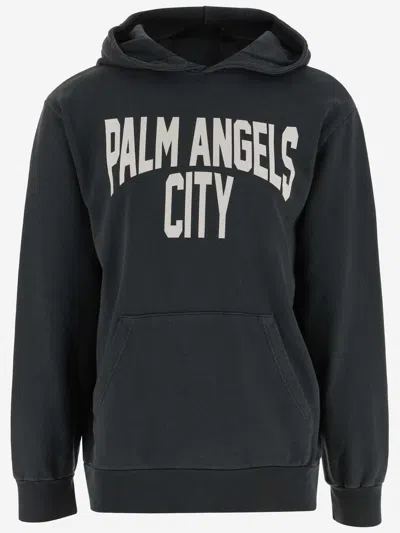 Palm Angels Hoodies Sweatshirt In Grey