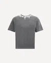 Palm Angels Gradient Gray Cotton T-shirt With Contrast Print In Animal Print