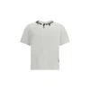 Palm Angels Classic Fit White Cotton T-shirt With Graphic Branding In White