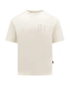 PALM ANGELS COTTON T-SHIRT WITH EMBROIDERED LOGO ON THE FRONT