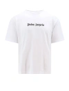 PALM ANGELS COTTON T-SHIRT WITH LOGO PRINT