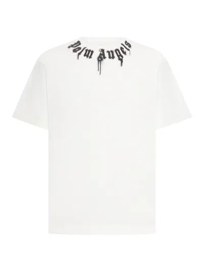 PALM ANGELS COTTON T-SHIRT WITH PRINT