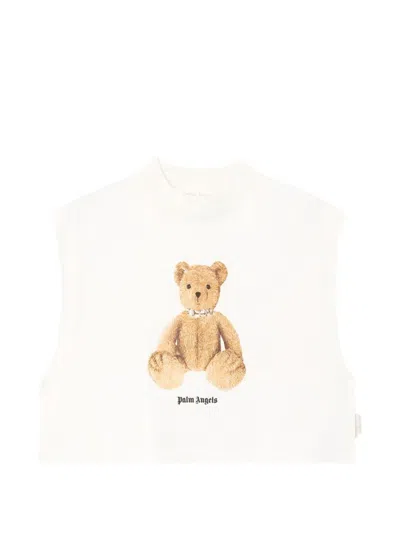 Palm Angels Cotton Tank Top In White