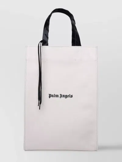Palm Angels Cotton Tote Bag In Burgundy