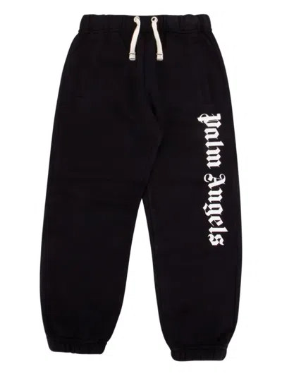 Palm Angels Kids' Cotton Track Pants In Black