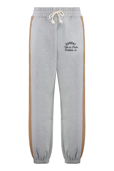 Palm Angels Cotton Track-pants In Grey