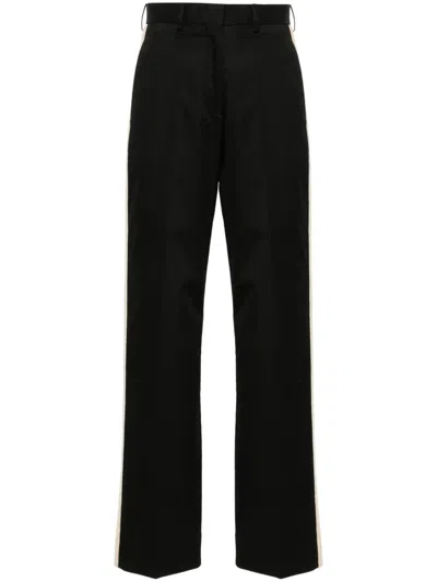 Palm Angels Cotton Trousers In Black