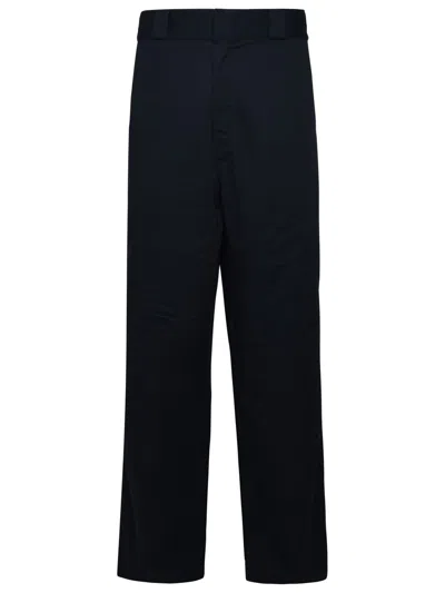 Palm Angels Cotton Trousers In Blue