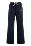 Palm Angels Logo Drawstring Track Pants In Blue