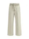 Palm Angels Flame Logo Track Pants In Green