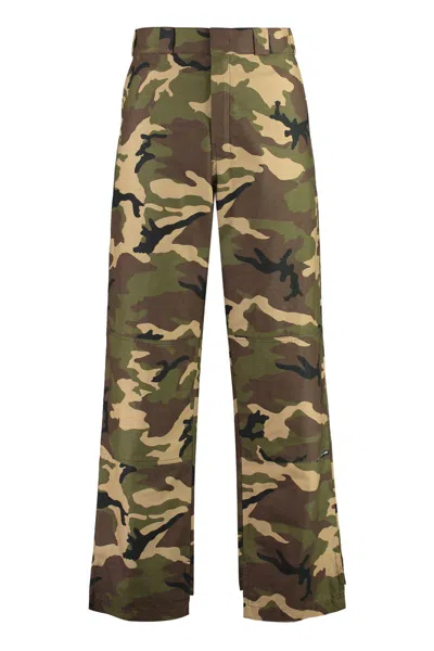Palm Angels Cotton Trousers In Multicolor