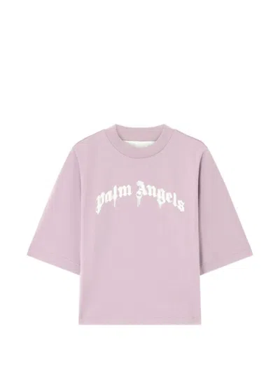 Palm Angels Cotton T-shirt In Purple