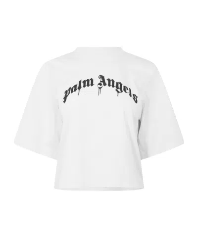 Palm Angels Cotton Tshirt In White