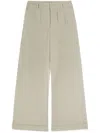 Palm Angels Logo-patch Wide-leg Pants In Neutrals
