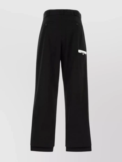 Palm Angels Sartorial Loose-fit Cotton Trousers In Black