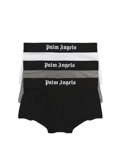 Palm Angels Cotton-blend Boxer Shorts In Black