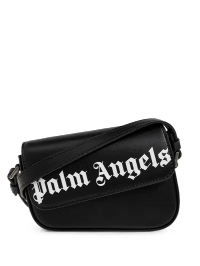 Palm Angels Crash Leather Mini Bag In Black