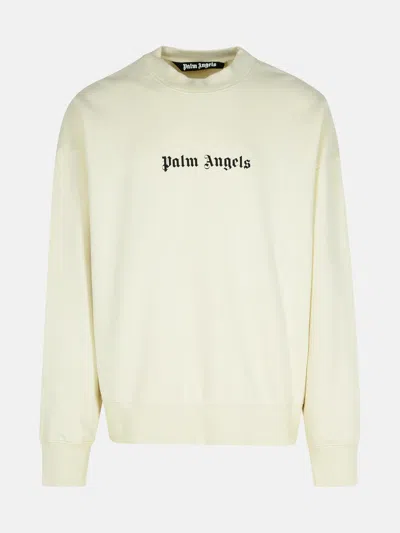 Palm Angels Cream Cotton Sweatshirt