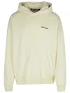 Palm Angels Cotton Hooded Sweater In Neutrals