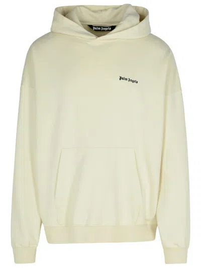 PALM ANGELS CREAM COTTON SWEATSHIRT