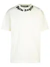 PALM ANGELS PALM ANGELS CREAM COTTON T-SHIRT