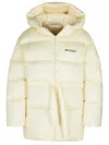 Palm Angels Cream Polyamide Down Jacket In Beige