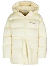 Palm Angels Cream Polyamide Down Jacket In White