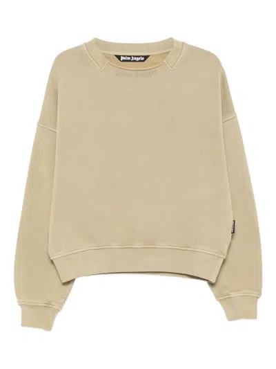 Palm Angels Sweatshirt Mit Rundhalsausschnitt In Brown