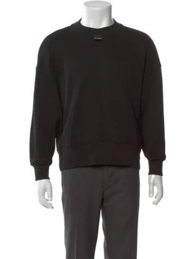 Pre-owned Palm Angels Crew Neck Long Sleeve Sweatshirt In Black