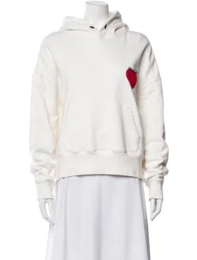 Pre-owned Palm Angels Crew Neck Long Sleeve Sweatshirt In White