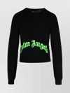 Palm Angels Crew Neck Merino Wool Blend Sweater