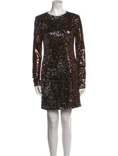 Pre-owned Palm Angels Crew Neck Mini Dress In Brown