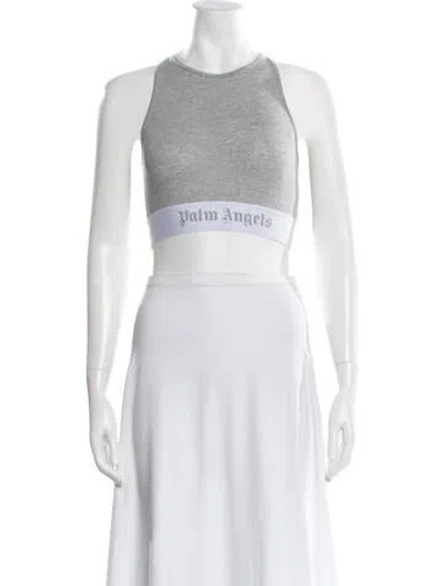 Pre-owned Palm Angels Crew Neck Sleeveless Sports Bra In Neutrals