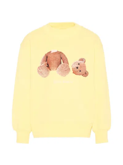 Palm Angels Crew-neck Sweatshirt In Yellow