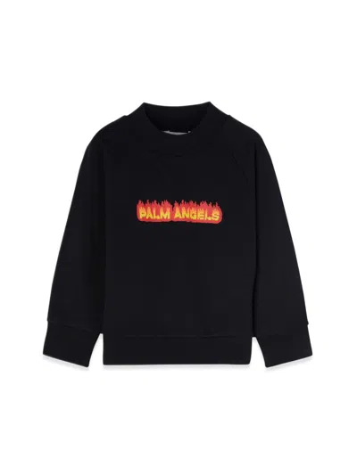 Palm Angels Kids' Crewneck In Black