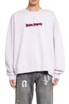 Palm Angels Neon Logo Sweatshirt In Purple
