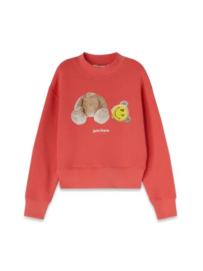 Palm Angels Kids' Crewneck Sweatshirt In Red