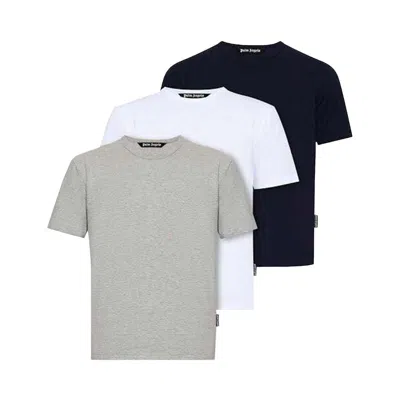 Pre-owned Palm Angels Crewneck T-shirt (3 Pack) 'navy/grey/white' | Blue | Men's Size S