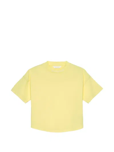 Palm Angels Kids' Crew-neck T-shirt In Brown