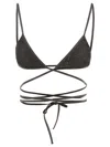 Palm Angels B Lurex Criss-cross Triangle Bikini Top