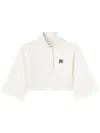 Palm Angels Polo Shirt With Monogram  Logo In White