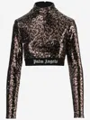 Palm Angels Women's Sequined Top | Size Medium | Pwab038 In Multicolor