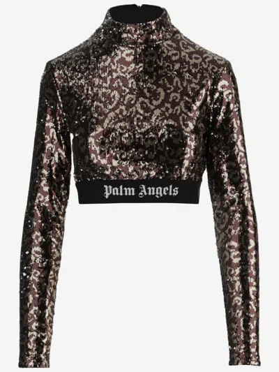 PALM ANGELS CROP TROP IN SEQUINS